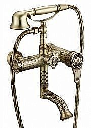 Смеситель для ванны с душем ZORG Antic A 400W-BR купить в интернет-магазине сантехники Sanbest