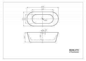 Акриловая ванна BelBagno BB306 177х80 купить в интернет-магазине Sanbest