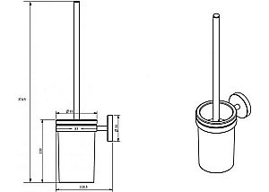 Ершик для унитаза Aquanet Flash R8 купить в интернет-магазине сантехники Sanbest