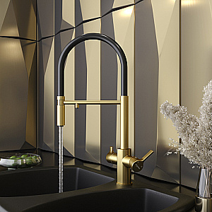 Смеситель для кухни Elghansa 56F5511-MattGold золото матовое купить в интернет-магазине сантехники Sanbest