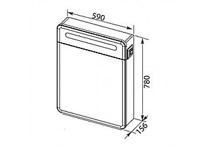 Зеркальный шкаф Aquanet Лукка 60 купить в интернет-магазине сантехники Sanbest