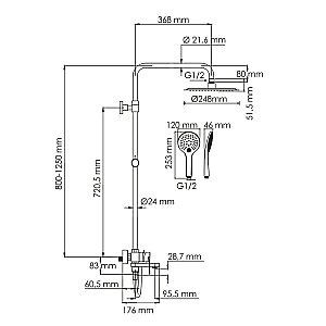 Душевая система WasserKraft Mindel 8500 SET2634 белый Soft-touch купить в интернет-магазине сантехники Sanbest