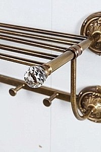 Полка Art&Max Barocco Crystal AM-2032-Br-C бронза купить в интернет-магазине сантехники Sanbest