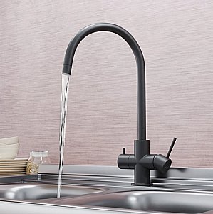 Смеситель для кухни 35k MIXLINE MLSS-03202 черный купить в интернет-магазине сантехники Sanbest