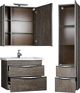 Пенал Aquanet Эвора 39 дуб антик для ванной в интернет-магазине сантехники Sanbest