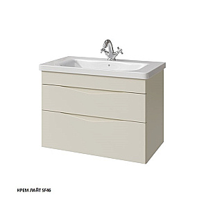 Тумба с раковиной Caprigo Lento 80 два ящика, цвет на выбор для ванной в интернет-магазине Sanbest