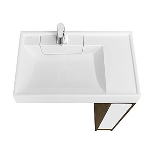 Тумба с раковиной Акватон Лондри 20 дуб кантри/белый для ванной в интернет-магазине Sanbest