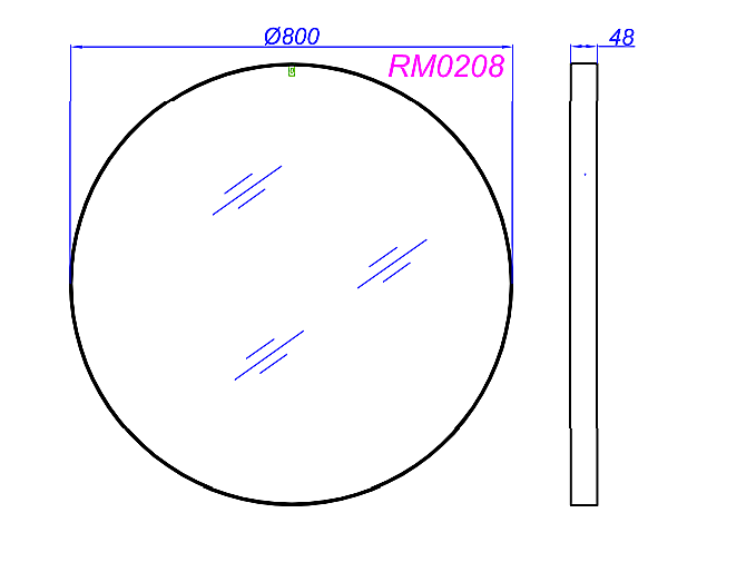 Зеркало Aqwella RM 80 белое в ванную от интернет-магазине сантехники Sanbest
