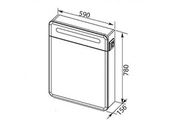 Зеркальный шкаф Aquanet Лукка 60 купить в интернет-магазине сантехники Sanbest