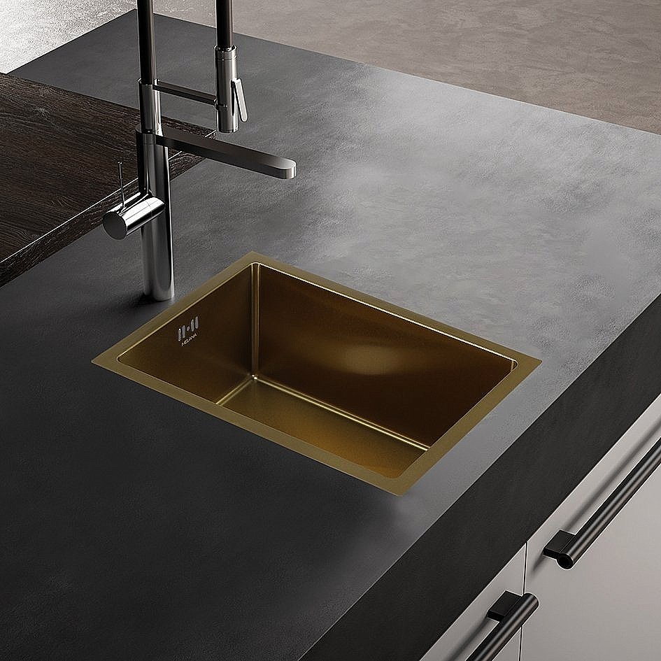 Мойка кухонная Melana ProfLine D5138HG золото купить в интернет-магазине сантехники Sanbest