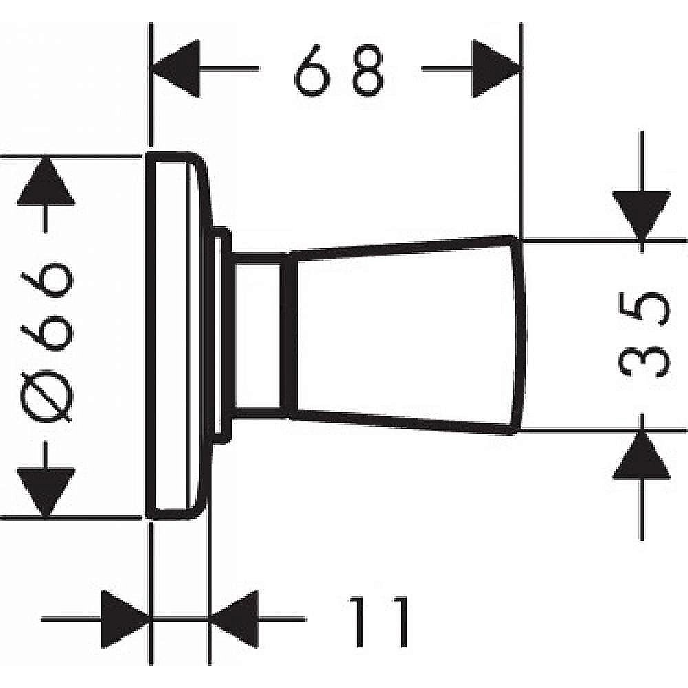 Запорный вентиль Hansgrohe Logis 71970000 купить в интернет-магазине сантехники Sanbest