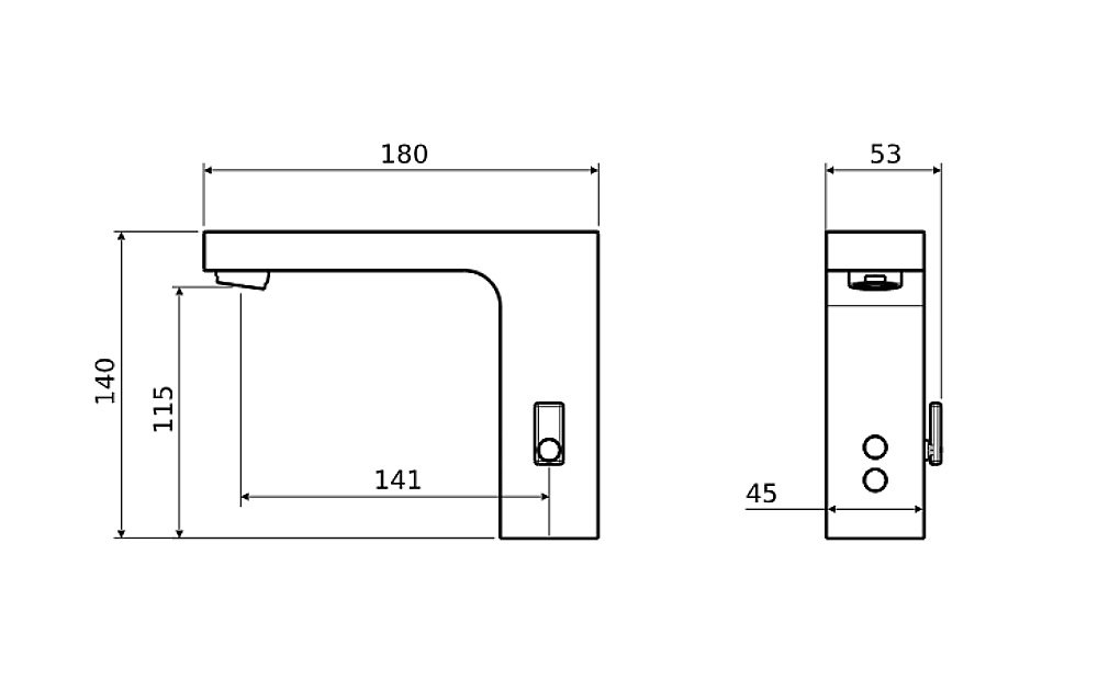 Смеситель для раковины Либра AQ5610CR хром, электронный купить в интернет-магазине сантехники Sanbest