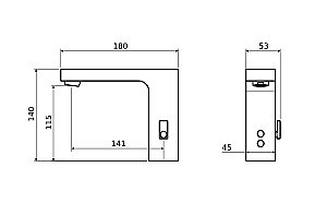 Смеситель для раковины Либра AQ5610CR хром, электронный купить в интернет-магазине сантехники Sanbest