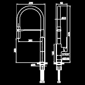Смеситель для кухни Elghansa Heffen 5653520 хром/черный купить в интернет-магазине сантехники Sanbest