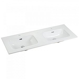 Тумба с раковиной Sancos Cento CN120-2W белый глянец для ванной в интернет-магазине Sanbest