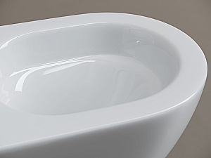 Унитаз подвесной Ceramica Nova Whirl CN11007T белый, безободковый, с крышкой микролифт, слив торнадо купить в интернет-магазине Sanbest