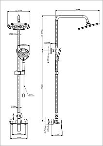 Душевая система WONZON & WOGHAND WW-B3200-CR хром купить в интернет-магазине сантехники Sanbest