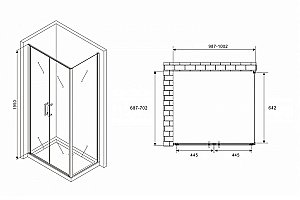 Душевой уголок Abber Sonnenstrand AG04100BC-S70B 100x70 купить в интернет-магазине Sanbest