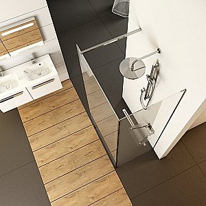 Душевое ограждение Ravak WALK-IN CORNER 120x80 стекло прозрачное/профиль черный купить в интернет-магазине Sanbest