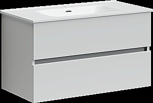 Тумба с раковиной Sancos Urban UR90W белый глянец для ванной в интернет-магазине Sanbest