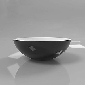 Раковина накладная WhiteCross Cornelian 43 0714.043043.10100 черная, белая купить в интернет-магазине Sanbest