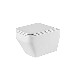 Унитаз подвесной Grossman GR-4410SQ белый, безободковый, с крышкой микролифт, слив торнадо купить в интернет-магазине Sanbest