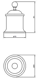 Баночка Migliore Provance ML.PRO-60.527.CR белая/хром с декором купить в интернет-магазине сантехники Sanbest