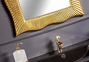 Зеркало Boheme NeoArt Soho 563 золото в ванную от интернет-магазине сантехники Sanbest