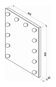 Зеркало гримерное Континент Бриджит ЗГП03 60x80 в ванную от интернет-магазине сантехники Sanbest