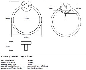 Кольцо для полотенец Bemeta Neo 104104065 купить в интернет-магазине сантехники Sanbest