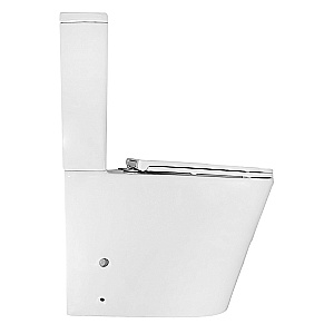 Унитаз напольный Azario Margo AZ-2125-UQ1 белый, безободковый, с бачком, с крышкой микролифт, слив торнадо купить в интернет-магазине Sanbest