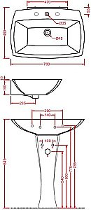 Раковина подвесная Artceram Jazz 70 JZL004 01 00/ JZ17bi*1 белая купить в интернет-магазине Sanbest