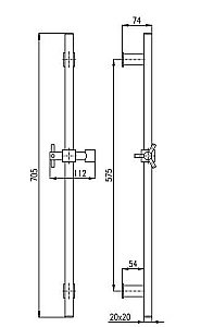 Душевая штанга RAV-Slezak PREMIUM CRISTAL LINE ЛОИРА MD0111Z золото купить в интернет-магазине сантехники Sanbest