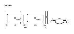 Раковина Ceramica Nova Grace CN7023wx белый купить в интернет-магазине Sanbest