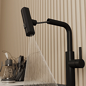 Смеситель для кухни Rush Tinos TI3732-18Black черный матовый купить в интернет-магазине сантехники Sanbest