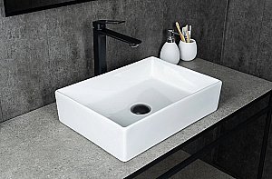 Раковина накладная Gid Geometrico 45 N1204 51225 белая купить в интернет-магазине Sanbest