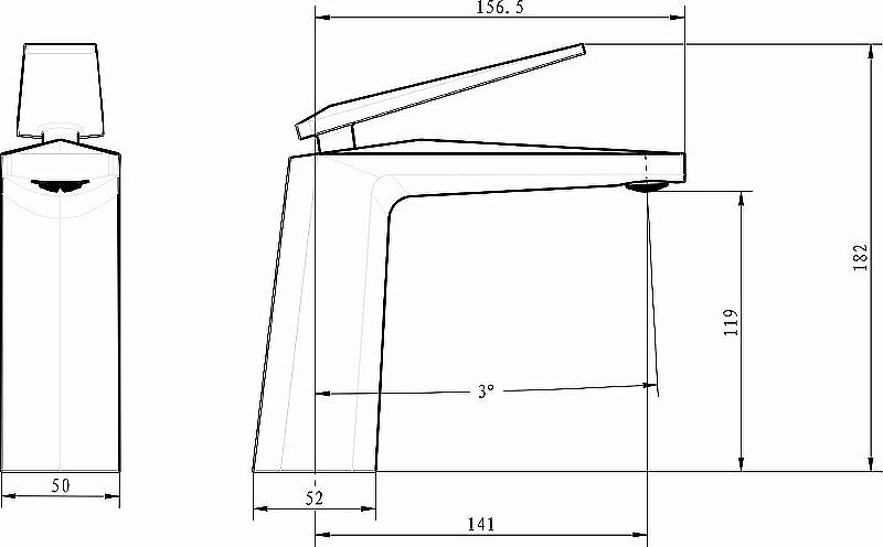 Смеситель для раковины Boheme Venturo 371-SGM сталь глянец купить в интернет-магазине сантехники Sanbest