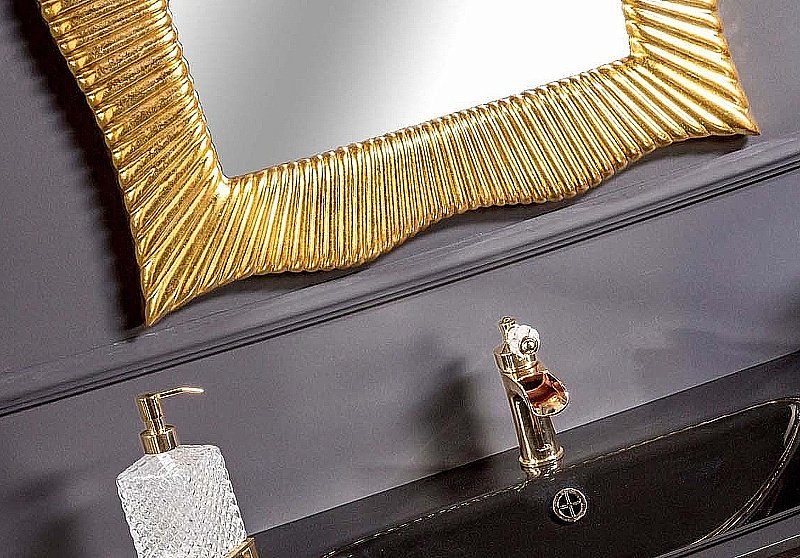 Зеркало Boheme NeoArt Soho 563 золото в ванную от интернет-магазине сантехники Sanbest