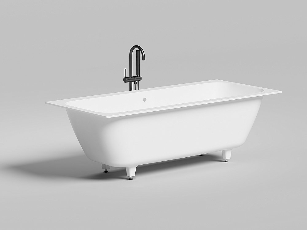 Ванна Salini Orlanda AXIS S-Stone 180x80 103222M белая матовая купить в интернет-магазине Sanbest