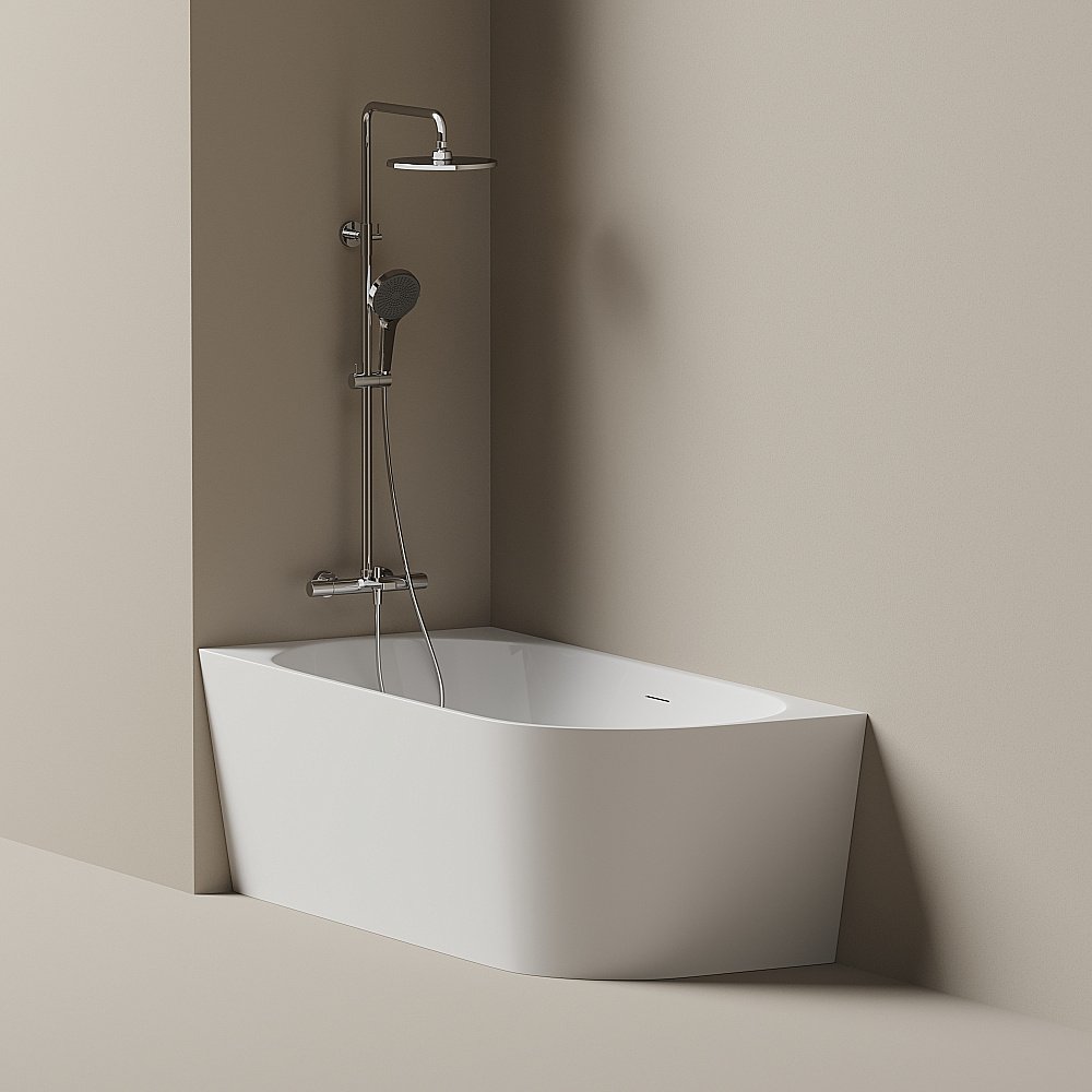 Ванна акриловая Sancos Edge FB23 170х80 белая купить в интернет-магазине Sanbest