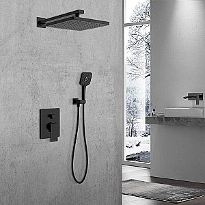 Душевая система Vincea Next VSFW-1N1MB черная матовая купить в интернет-магазине сантехники Sanbest