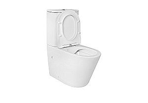 Унитаз-компакт Aquatek Вега AQ2904-00 белый, с крышкой микролифт, с бачком, безободковый купить в интернет-магазине Sanbest