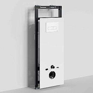 Инсталляция для унитаза WasserKraft Salm 27TLT.010.ME.WH.WM03 белая панель/кнопка белая матовая купить в интернет-магазине сантехники Sanbest