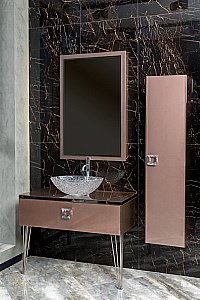 Консоль с раковиной и столешницей Armadi Art LUCIDO 770-100-PU 100 лиловый для ванной в интернет-магазине сантехники Sanbest