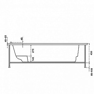 Ванна BAS Мартиника 160x85 купить в интернет-магазине Sanbest