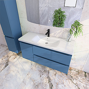Тумба с раковиной Caprigo Forte 120 два ящика, одна дверь справа/слева, цвет на выбор/эмаль для ванной в интернет-магазине Sanbest