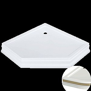 Душевой поддон Migliore DIADEMA 24588 95х95 белый, декор золото купить в интернет-магазине Sanbest