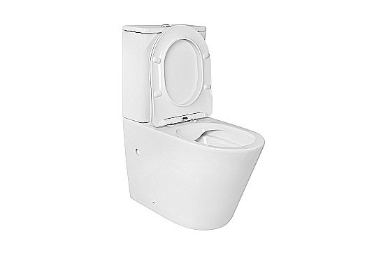 Унитаз-компакт Aquatek Вега AQ2904-00 белый, с крышкой микролифт, с бачком, безободковый купить в интернет-магазине Sanbest