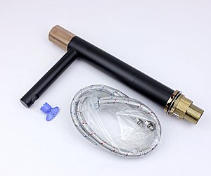 Смеситель для раковины Bronze de Luxe Avantgarde 2030MH черный/розовое золото купить в интернет-магазине сантехники Sanbest