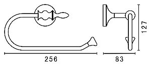 Полотенцедержатель Art&Max Bohemia AM-4280-Br бронза купить в интернет-магазине сантехники Sanbest